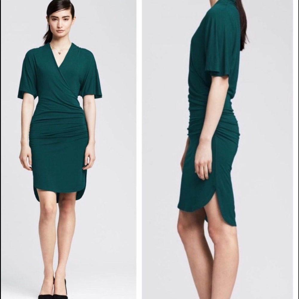 Banana Republic Teal Wrap Dress
